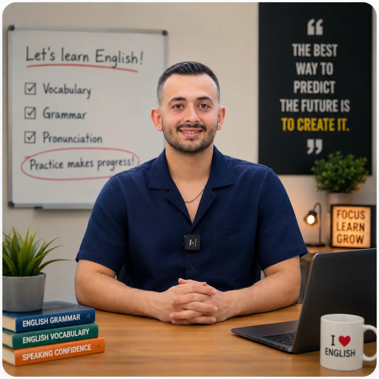 Shayan Behjati teaching English